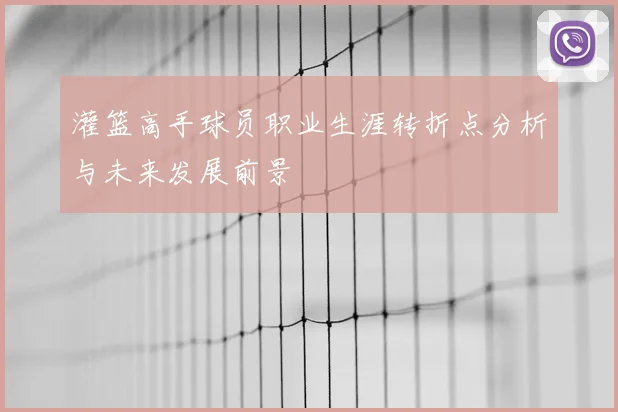 灌篮高手球员职业生涯转折点分析与未来发展前景